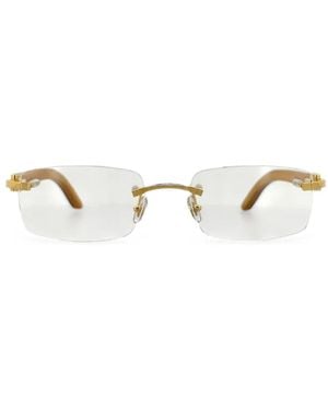 Cartier Square-Frame Glasses - White