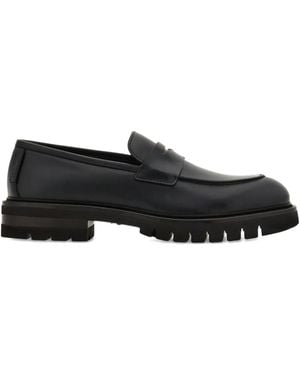 Ferragamo レザー ペニーローファー - ブラック