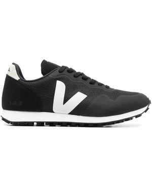 Veja Men's Rio Branco Canvas Mesh Black White Oxford Grey