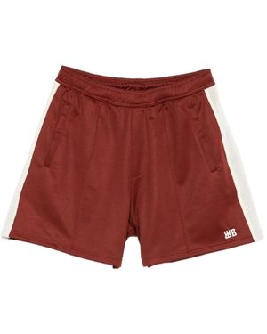 Wales Bonner Bermudas Motion Con Ribete En Contraste - Rojo