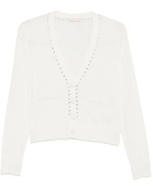 Liu Jo Embellished Button Cardigan - White