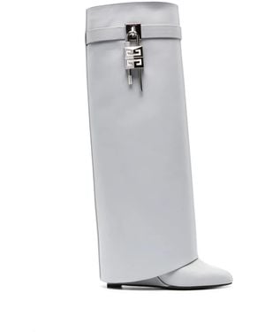 Givenchy Botas Shark Lock Con Tacón De 85Mm - Blanco