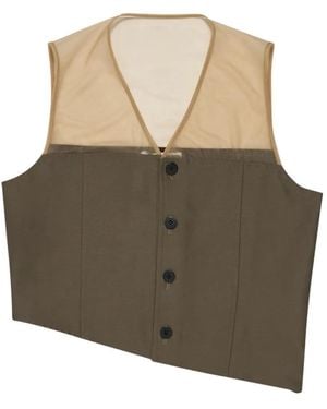 Niccolò Pasqualetti Asymmetric Paneled Top - Brown