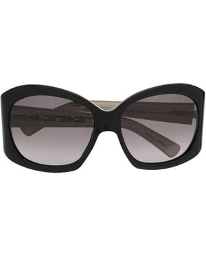 10 Corso Como Sonnenbrille Mit Oversized-Gestell - Schwarz