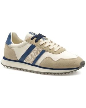 Napapijri Baskets Rayées À Logo Shard - White