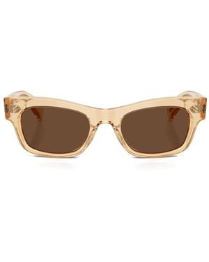 Oliver Peoples Sonia Rectangle-Frame Sunglasses - Natural