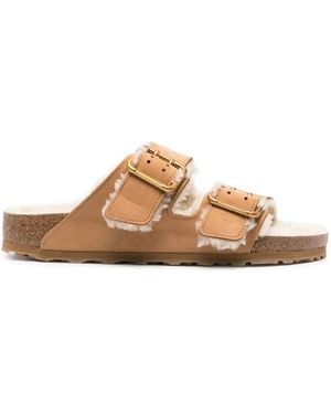 Birkenstock Arizona Shearling Slippers - Brown