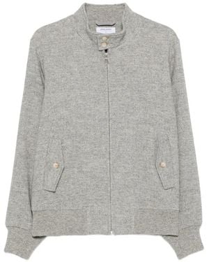Gran Sasso Herringbone-Knit Wool Jacket - Grey