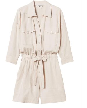 Twinset Logo-Plaque Playsuit - Natural