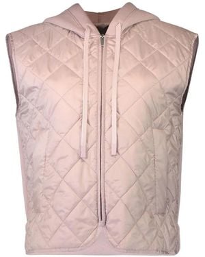 Max Mara Quilted Hooded Gilet - Pink