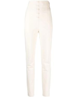 Philosophy Di Lorenzo Serafini High-Waisted Stretch-Cotton Trousers - White