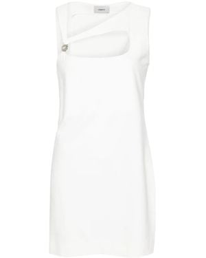 Coperni Cut-Out Twill Minidress - White