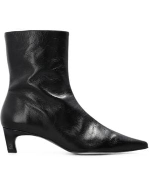 Alohas Ambar Rift Leather Ankle Boots - Black