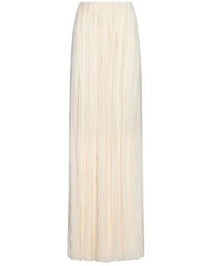 Saint Laurent Falda Larga Plisada - Blanco