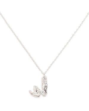 Loveness Lee W Alphabet Pendant Necklace - White