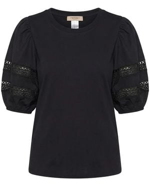 Twinset T-Shirt À Manches Bouffantes - Black