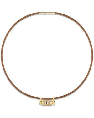 Marie Lichtenberg Locket Ruby Necklace - Brown