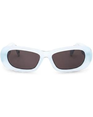 Palm Angels Rectangle-Frame Sunglasses - White