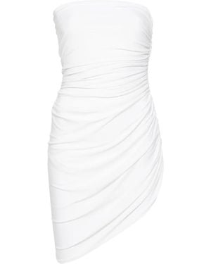 Norma Kamali Gathered Strapless Minidress - White