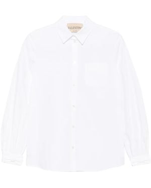 Valentino Garavani Bow-Detail Long-Sleeve Shirt - White