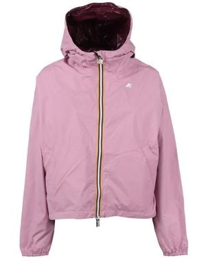 K-Way Laurette Double Hooded Jacket - Pink