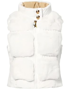 Goldbergh Faux-Fur Paneled Gilet - White