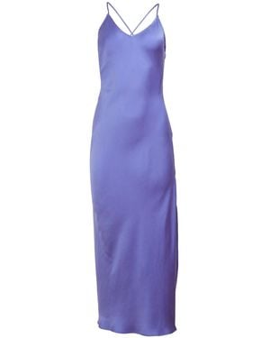 Fleur du Mal High-Slip Maxi Slip Dress - Purple