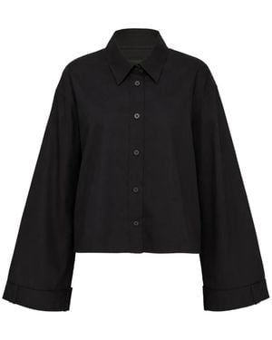 Lee Mathews Rennie Wide-Sleeve Shirt - Black