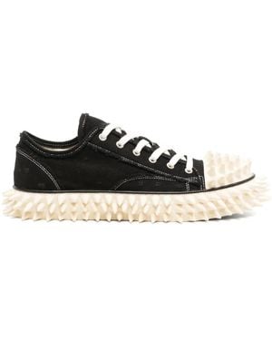 Doublet Spiky Canvas Trainers - Black