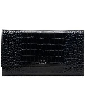 Smythson Marshall Travel Wallet - Black