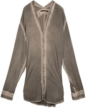 Julius Slit Neck Shirt - Grey