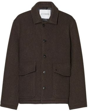 Closed Double-Pocket Jacket - Brown