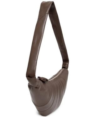 Lemaire Small Croissant Leather Shoulder Bag - White