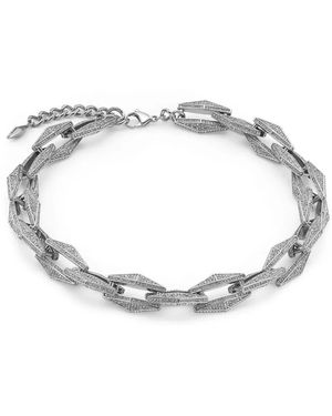 Jimmy Choo Collana Diamond Chain Con Cristalli - Metallizzato