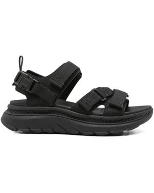 Geox U Spherica Actif Buckle-Strap Platform Sandals - Black