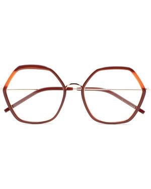 Kaleos Eyehunters Rawlings Big Brille Mit Geometrischem Gestell - Braun