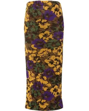 Saint Laurent Floral Accented Polyamide Mini Dress - Multicolor