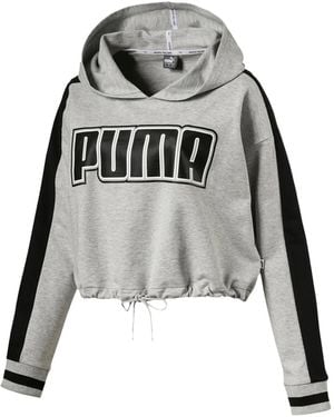 PUMA Rebel Reload Striped Hoodie - Grey