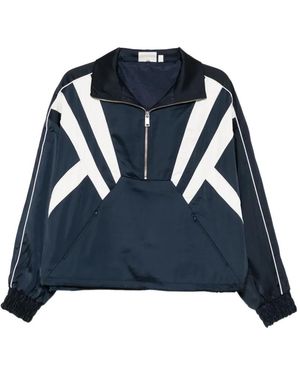 Gestuz Zip Graphic Hooded Jacket - Blue