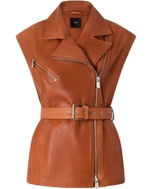 Pinko Belted Gilet - Brown