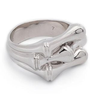 Eddie Borgo Bambu Signet Ring - Weiß