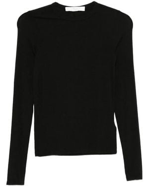 Tela T-Shirt mit rundem Ausschnitt - Schwarz