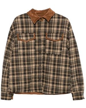 MC2 Saint Barth Barker Check-Pattern Puffer Jacket - Brown