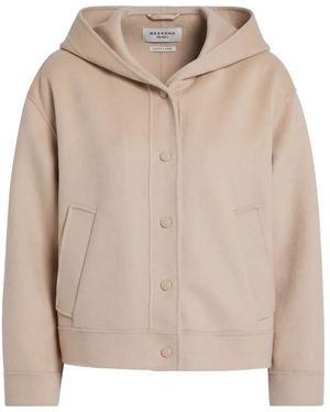 Weekend by Maxmara Hooded Press-Stud Jacket - Natural