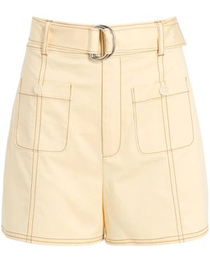 Cinq À Sept Pantalones cortos Hayes con cinturón - Neutro