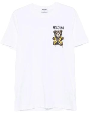 Moschino Camiseta Con Logo Teddy Bear - Blanco