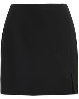 12 STOREEZ Crepe Mini Skirt - Black