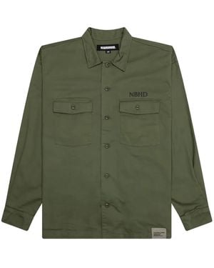 Neighborhood Logo-Print Shirt - Green