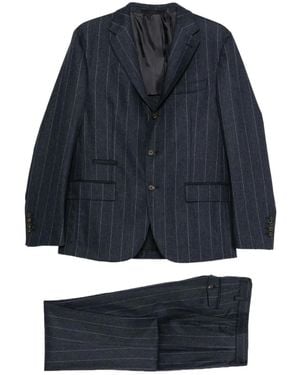 Eleventy Pinstriped Suit - Blue