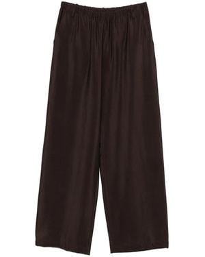 Alysi Elastic-Waist Pants - Brown